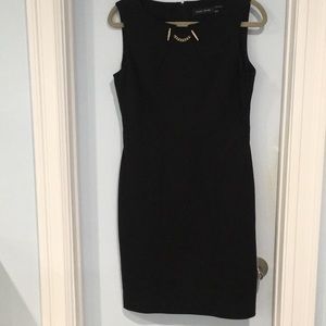 Black dress with gold detail